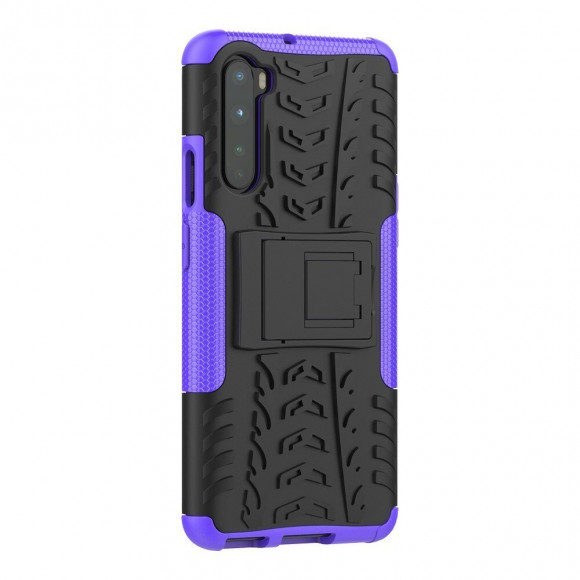 Чехол Hybrid Armor для OnePlus Nord (черный + фиолетовый)