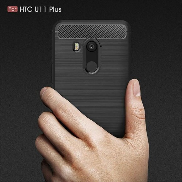 Чехол-накладка Carbon Fibre для HTC U11+ (черный) Чехол-накладка Carbon Fibre для HTC U11+ (черный)