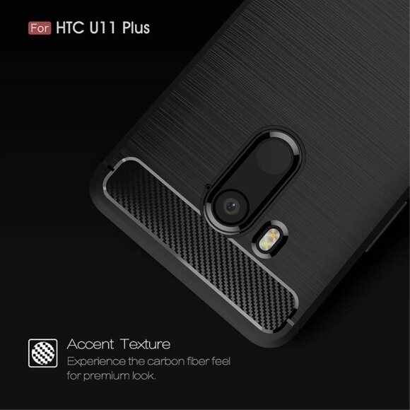 Чехол-накладка Carbon Fibre для HTC U11+ (черный) Чехол-накладка Carbon Fibre для HTC U11+ (черный)