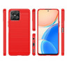 Чехол-накладка Carbon Fibre для Honor X8 (красный)
