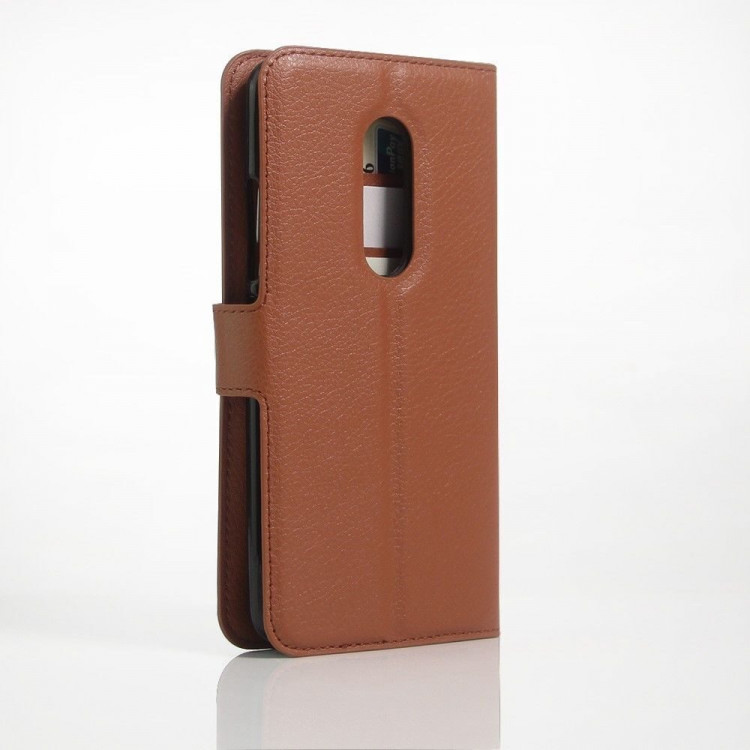 Чехол с визитницей для ZTE Axon 7 (коричневый)