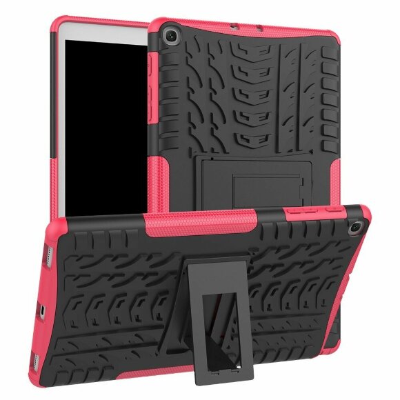 Чехол Hybrid Armor для Samsung Galaxy Tab A 10.1 (2019) SM-T510 / SM-T515 (черный + розовый)