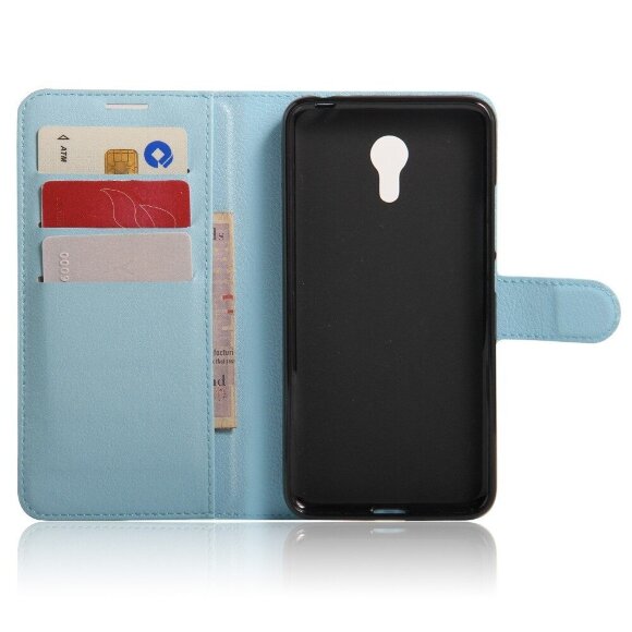 Чехол с визитницей для Meizu M3 Note (голубой)