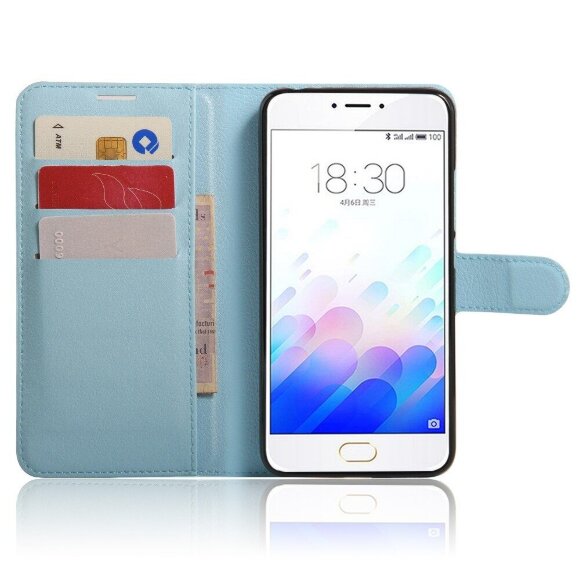 Чехол с визитницей для Meizu M3 Note (голубой)