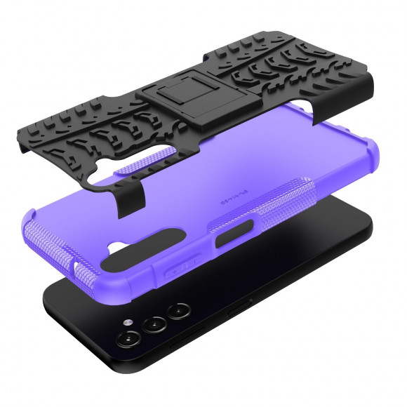 Чехол Hybrid Armor для Samsung Galaxy A34 (черный + фиолетовый) Чехол Hybrid Armor для Samsung Galaxy A34 (черный + фиолетовый)