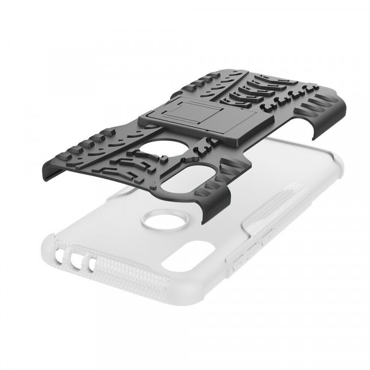 Чехол Hybrid Armor для Xiaomi Redmi 7 / Redmi Y3 (черный + белый)