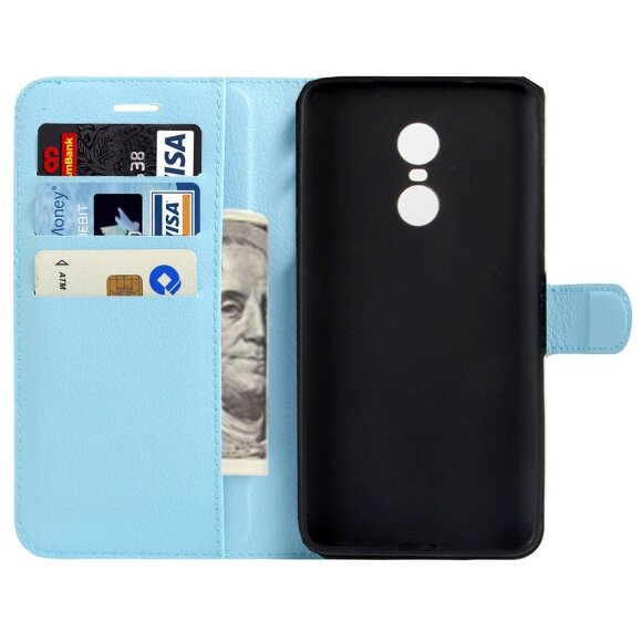 Чехол с визитницей для Xiaomi Redmi Note 4X (голубой)
