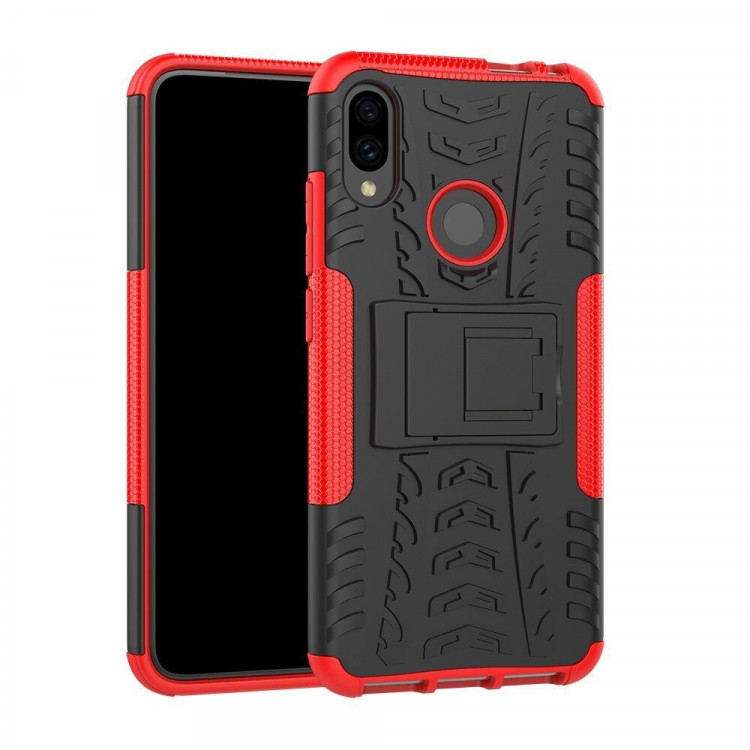 Чехол Hybrid Armor для Xiaomi Redmi Note 7 / Redmi Note 7 Pro (черный + красный)