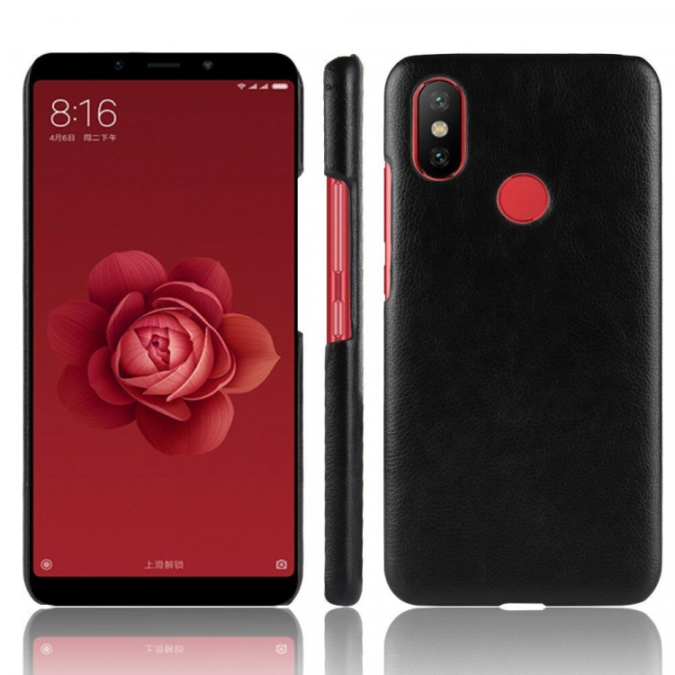 Чехол Litchi Texture для Xiaomi Mi 6X / Mi A2 (черный)