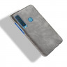 Чехол Litchi Texture для Samsung Galaxy A9 (2018) (серый)