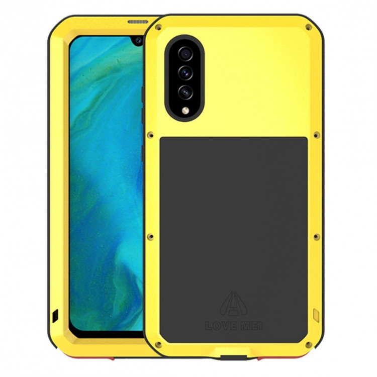 Гибридный чехол LOVE MEI для Samsung Galaxy A70s (желтый)