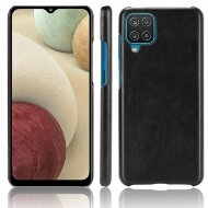 Кожаная накладка-чехол для Samsung Galaxy A12 (черный) Кожаная накладка-чехол для Samsung Galaxy A12 (черный)