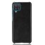 Кожаная накладка-чехол для Samsung Galaxy A12 (черный)