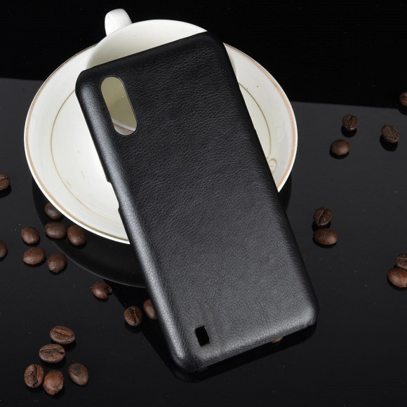 Кожаная накладка-чехол для Samsung Galaxy M01 (черный) Кожаная накладка-чехол для Samsung Galaxy M01 (черный)