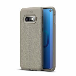 Чехол-накладка Litchi Grain для Samsung Galaxy S10e (серый)