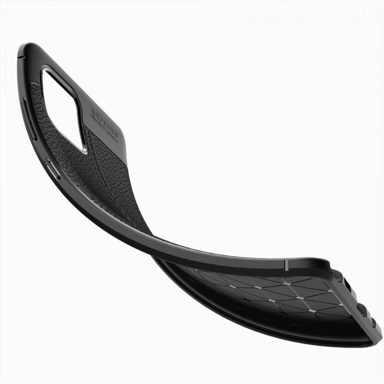 Чехол-накладка Litchi Grain для Samsung Galaxy Note10 Lite (темно-синий)