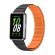 Ремешок для Samsung Galaxy Fit 3 Magnetic Silicone (черный, оранжевый)