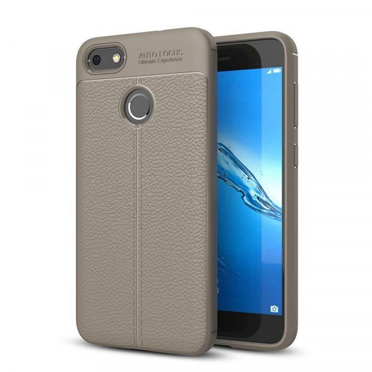 Чехол-накладка Litchi Grain для Huawei Nova Lite 2017 / P9 lite mini (серый)
