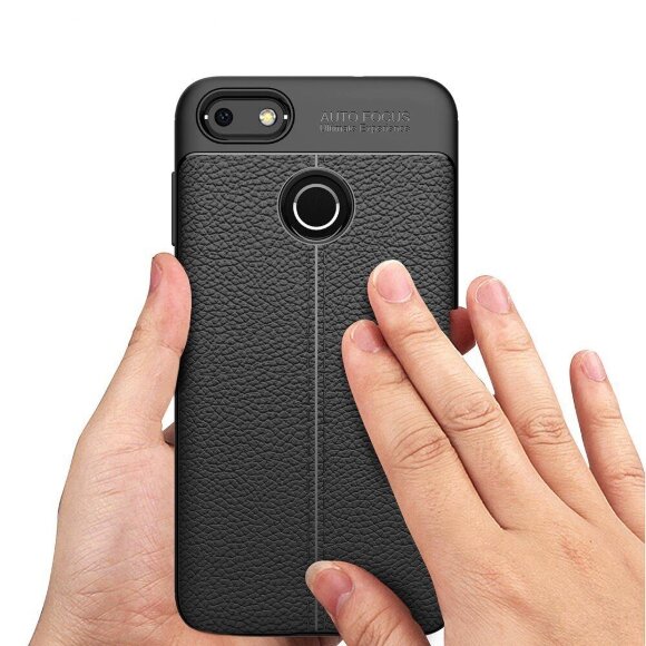 Чехол-накладка Litchi Grain для Huawei Nova Lite 2017 / P9 lite mini (серый)