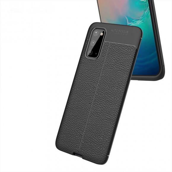 Чехол-накладка Litchi Grain для Samsung Galaxy S20 (красный)