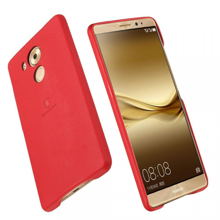 Кожаная накладка LENUO для Huawei Mate 8 (красный)