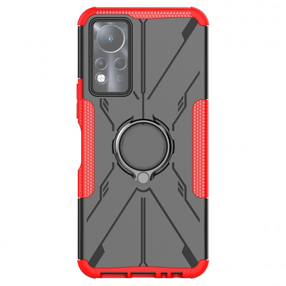 Чехол Armor Shockproof Ring Holder для  Infinix Note 11, Infinix NOTE 12 G88 (черный + красный) Чехол Armor Shockproof Ring Holder для  Infinix Note 11, Infinix NOTE 12 G88 (черный + красный)