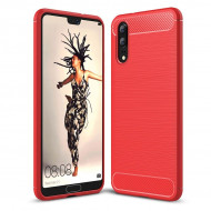 Чехол-накладка Carbon Fibre для Huawei P20 (красный) Чехол-накладка Carbon Fibre для Huawei P20 (красный)