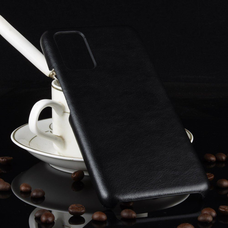 Кожаная накладка-чехол для Honor V30 / Honor View 30 Pro (черный)