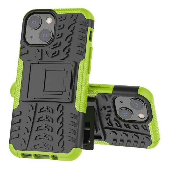 Чехол Hybrid Armor для iPhone 13 mini (черный + зеленый) Чехол Hybrid Armor для iPhone 13 mini (черный + зеленый)