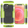 Чехол Hybrid Armor для iPhone 13 mini (черный + зеленый)