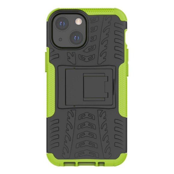 Чехол Hybrid Armor для iPhone 13 mini (черный + зеленый) Чехол Hybrid Armor для iPhone 13 mini (черный + зеленый)