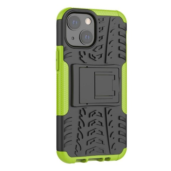 Чехол Hybrid Armor для iPhone 13 mini (черный + зеленый) Чехол Hybrid Armor для iPhone 13 mini (черный + зеленый)