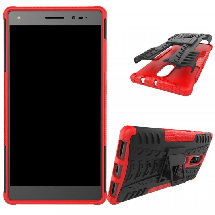 Чехол Hybrid Armor для Lenovo Phab 2 Plus (черный + красный)