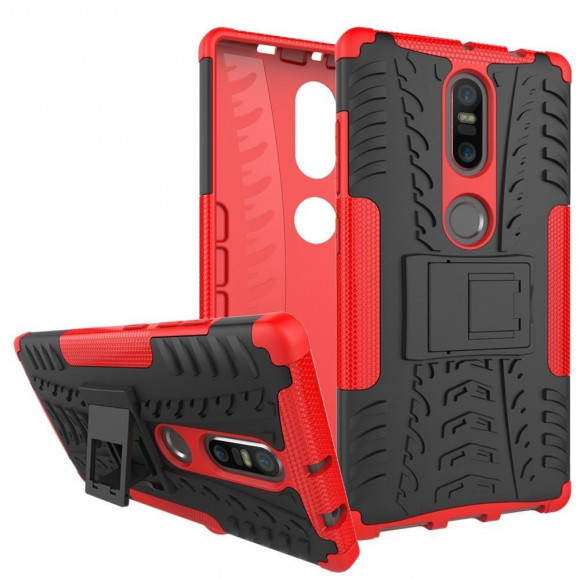 Чехол Hybrid Armor для Lenovo Phab 2 Plus (черный + красный)
