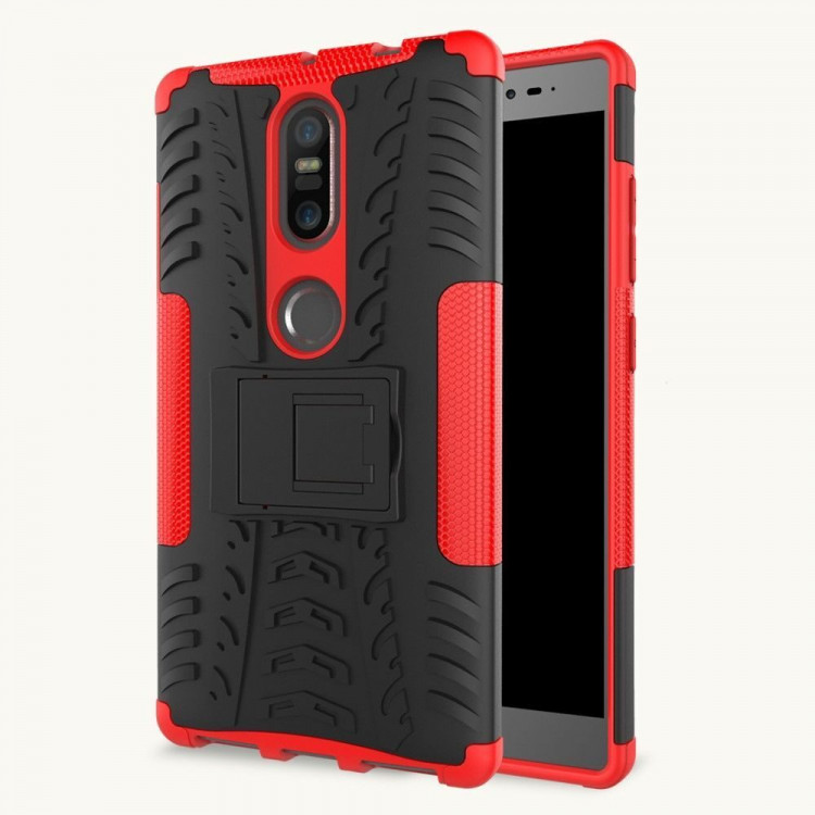 Чехол Hybrid Armor для Lenovo Phab 2 Plus (черный + красный)