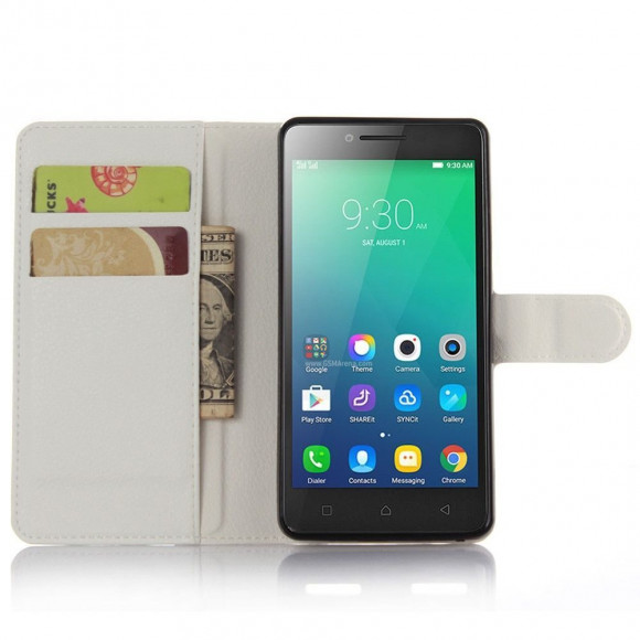 Чехол с визитницей для Lenovo A6000 (белый) Чехол с визитницей для Lenovo A6000 (белый)
