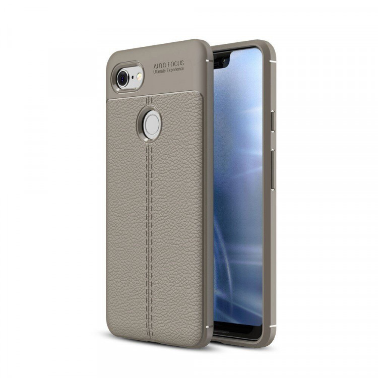 Чехол-накладка Litchi Grain для Google Pixel 3 XL  (серый)