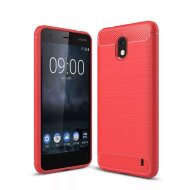 Чехол-накладка Carbon Fibre для Nokia 2 (красный) Чехол-накладка Carbon Fibre для Nokia 2 (красный)