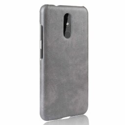 Кожаная накладка-чехол для Nokia 3.2 (серый)