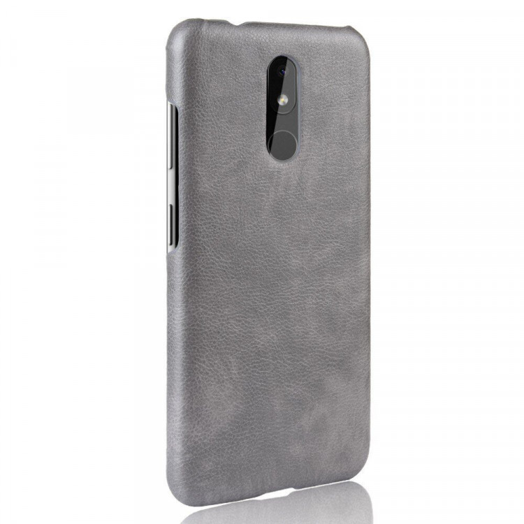 Кожаная накладка-чехол для Nokia 3.2 (серый)