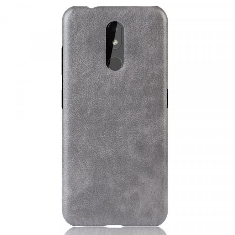 Кожаная накладка-чехол для Nokia 3.2 (серый)