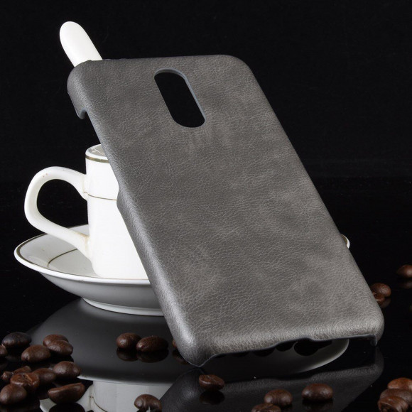 Кожаная накладка-чехол для Nokia 3.2 (серый) Кожаная накладка-чехол для Nokia 3.2 (серый)