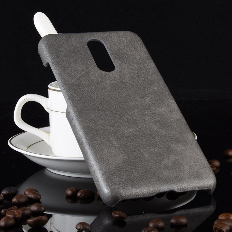 Кожаная накладка-чехол для Nokia 3.2 (серый)