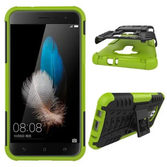 Чехол Hybrid Armor для ASUS Zenfone 3 ZE520KL (черный + зеленый)