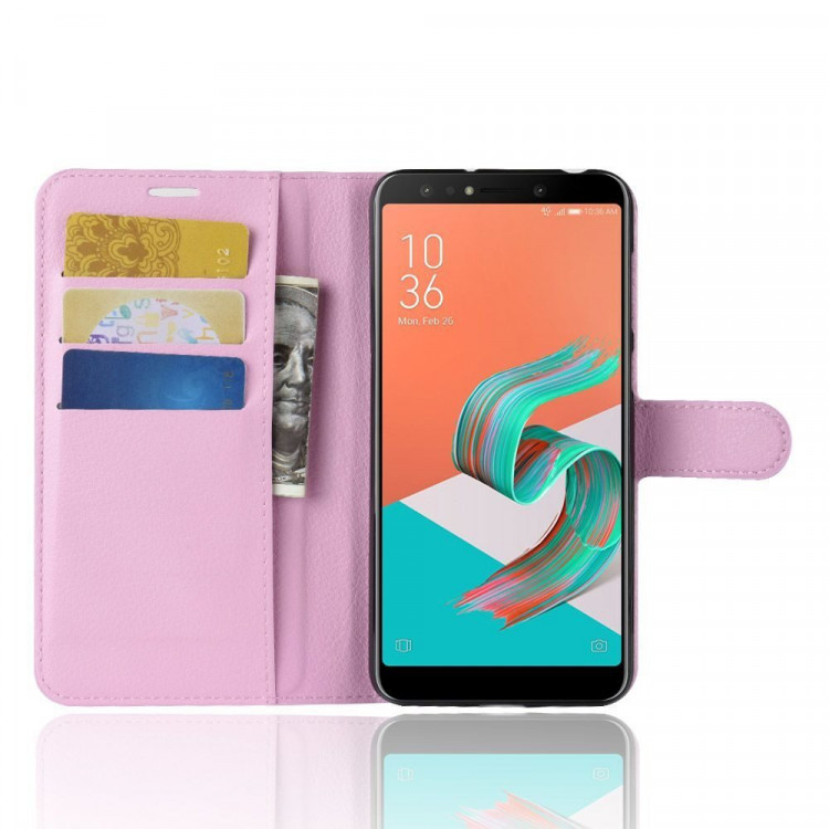 Чехол с визитницей для Asus ZenFone 5 Lite ZC600KL (розовый)