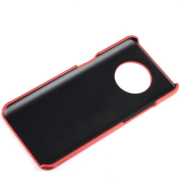 Кожаная накладка-чехол для OnePlus 7T (красный)