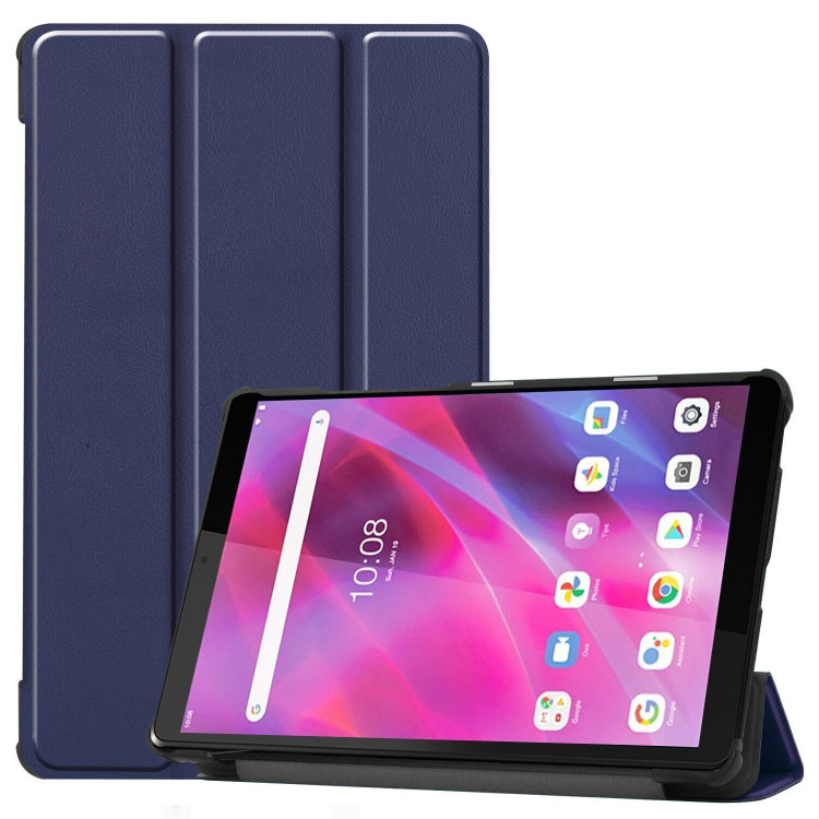 Планшетный чехол для Lenovo Tab M8 3rd Gen TB-8506, Lenovo Tab M8 TB-8505, TB-8705, Motorola Tab G20 (темно-синий)
