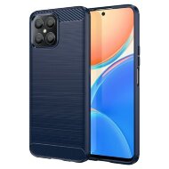 Чехол-накладка Carbon Fibre для Honor X8 (темно-синий)