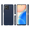 Чехол-накладка Carbon Fibre для Honor X8 (темно-синий)