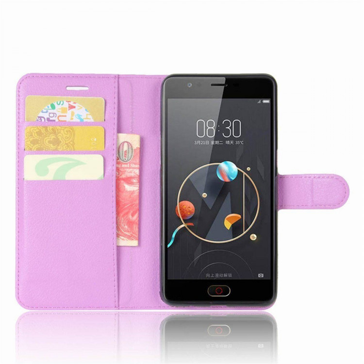 Чехол с визитницей для ZTE Nubia M2 lite (фиолетовый)